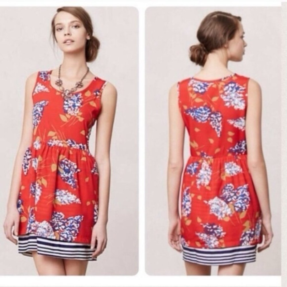 Anthropologie Porridge Red Dress